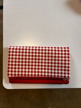 Y’all - Red and White Gingham Fold-Over Clutch